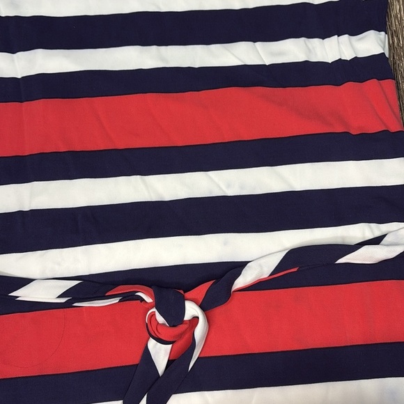 Banana Republic Striped Sleeveless Maxi Dress - Red coral, White, and Blue - Picture 9 of 9